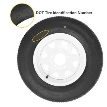 2PK RVpunk 5.30-12 Bias Trailer Tire & 12" Wheel - Load Range C