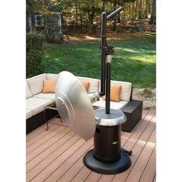 Cuisinart COH-400 Perfect Position Overhead Propane Patio Heater, Extra Large 33" Heat Shield