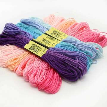 Rainbow Friendship Bracelet String - 50 Skeins