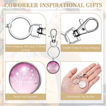 Inspirational Employee Appreciation Keychains Set