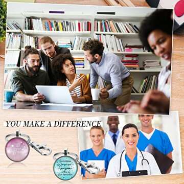 Inspirational Employee Appreciation Keychains Set