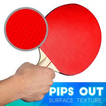 Franklin Sports 4 Player Ping Pong Paddle Set - 4 Table Tennis Paddles and 6 Table Tennis Balls - Ping Pong Paddles - Ping Pong Rackets with Balls