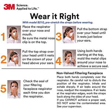 3M 8210 N95 Respirator Pack of 20 - Lightweight Masks