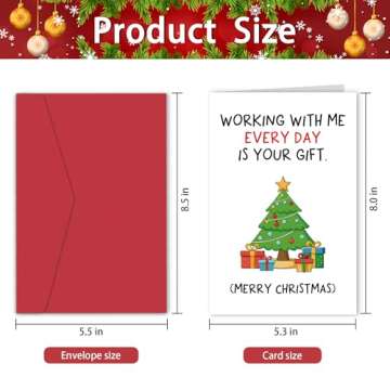 Inbufruy Funny Christmas Card for Coworkers - Hilarious Holiday Gift