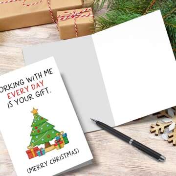 Funny Christmas Card for Coworkers - Inbufruy