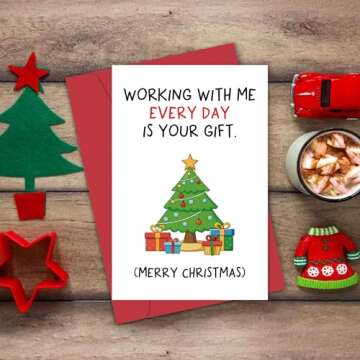 Funny Christmas Card for Coworkers - Inbufruy