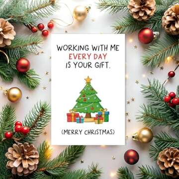 Funny Christmas Card for Coworkers - Inbufruy