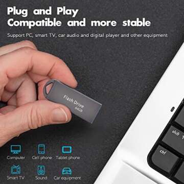 64GB USB Flash Drive, Metal Waterproof 64 GB USB Drive USB Ultra High Speed Memory Stick, Portable Thumb Drive for PC/Tablets/Mac/Laptop