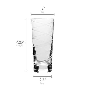 Stylish Mikasa Cheers Highball Glasses Set of 4 | 19.75-Ounce Drinking Experience