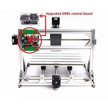 CNCTOPBAOS 3 Axis Desktop DIY Mini CNC 3018 Router Kit GRBL Control Plastic Acrylic PCB PVC Wood Carving Milling Engraving Machine Working Area 30x18x4.5cm