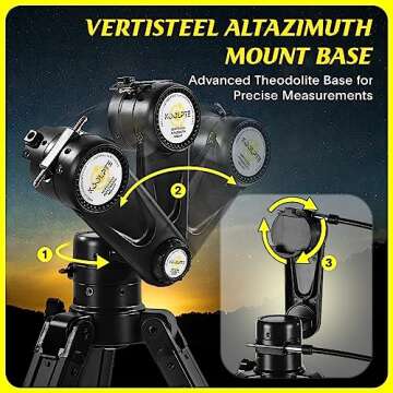 Telescope 90mm Aperture 900mm - High Precision Adjustment Vertisteel AZ Mount Base, Magnification 45-450x, Wireless Remote, Phone Adapter - Ideal for Astronomy Enthusiasts and Beginners (Black)