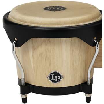 Latin Percussion LP601NY-AW LP City Wood Bongos - Natural 7-inch