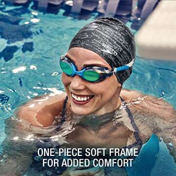 Speedo Hydrosity Swim Goggles for Unisex Adults - Durable & Comfortable