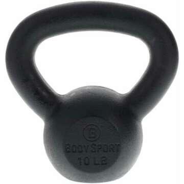 Body Sport Cast Iron Kettlebell - Perfect Home Gym Strength Training