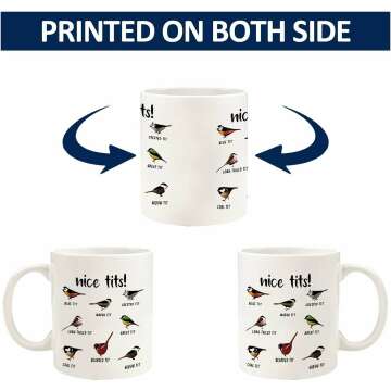 Funny 'Nice Tits' Bird Mug - Great Gift Idea for Bird Lovers