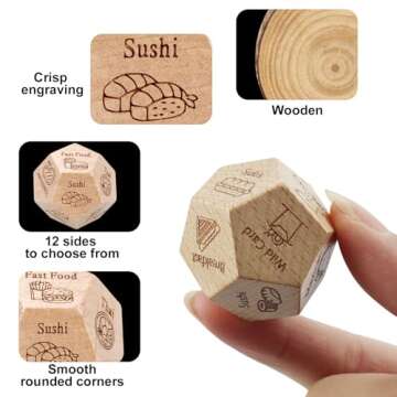 Kykake Food Decision Dice for Couples & Friends