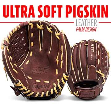 Franklin Sports Baseball Gloves - RTP Pro Baseball Fielding Glove - Infield Glove - 10", Brown