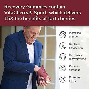 Recovery Gummies Hibiscus Cherry - 30 for Energy Boost