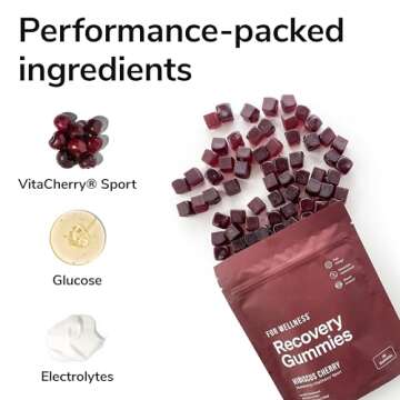 Recovery Gummies Hibiscus Cherry - 30 for Energy Boost