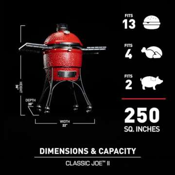 Kamado Joe Classic Joe II 18" Grill and Smoker