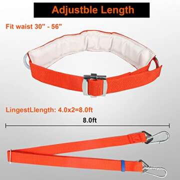 TT TRSMIMA Adjustable Safety Belt & Lanyard for Tree Climbing