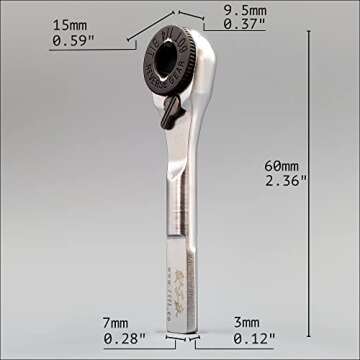 711L EDC Ratchet Wrench 9 Bits Set For Multi Tools I ¼” Hex Bit Ratchet Driver, Screwdriver Bit Holder Extension