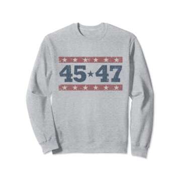 Distressed Vintage Donald Trump 2024 - 45 & 47 President Sweatshirt