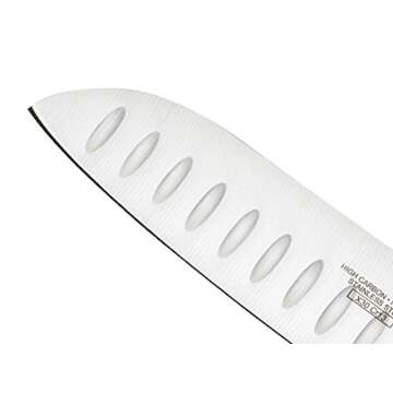 Mercer Culinary Millennia Colors 7-Inch Granton Edge Santoku Knife, Green