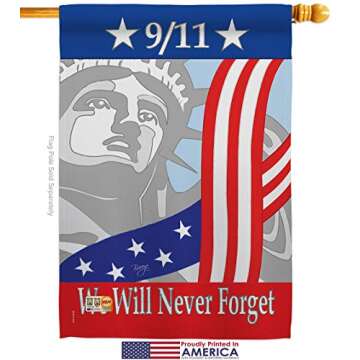 September 11th House Flags Pack - Americana Patriot Day Yard Banner