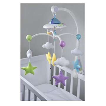 Desi Doll Moon & Star Cot Mobile with Light Projection