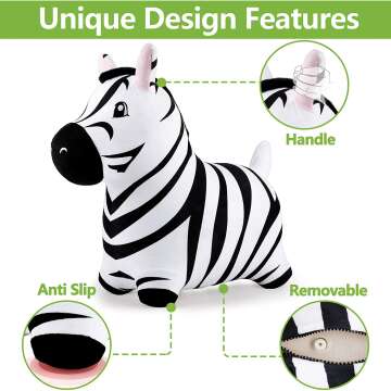 Bouncy Pals Zebra Hopper Toy for Toddlers