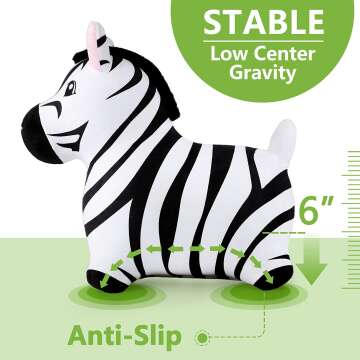 Bouncy Pals Zebra Hopper Toy for Toddlers