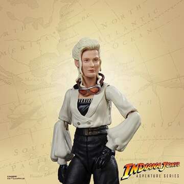 Indiana Jones and The Last Crusade Adventure Series Dr. Elsa Schneider Action Figure, 6-inch Action Figures, Toys for Kids Ages 4 and Up, Medium