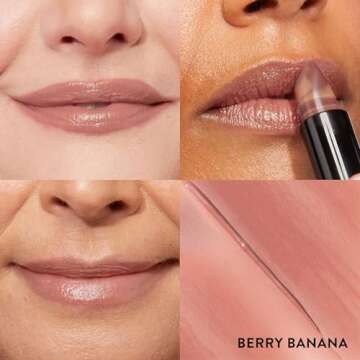 LAURA GELLER NEW YORK Italian Marble Sheer Lipstick - Berry Banana - Hydrating & Lightweight - Vitamin E & Caster Seed Oil - Cream Finish