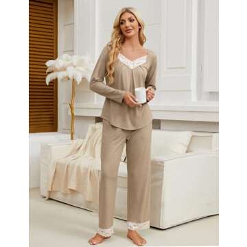 BMJL Women's Cute Lace Pajama Sets for Fall 2024