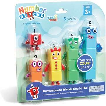 Hand2Mind Numberblocks Friends Figures 1-5 Playset for Kids