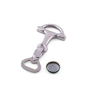 Arthur Court Sleek Aluminum Equestrian Bit Bottle Opener, 5.5 Inches Polo Style, Strong & Easy to Use - Unique Camping Gifts, Perfect for Horse Riders, Cowboys, Cowgirls - Ideal Father's Day