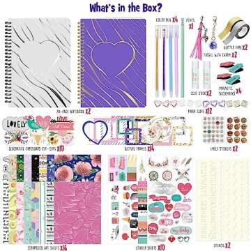 LAOESE 2-Pack DIY Journal Kit - 150+Pcs Gifts for Girls Ages 8-12 Year Old