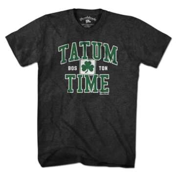 Tatum Time Boston T-Shirt – Unisex Vintage Basketball Tee, Soft Cotton Blend, Perfect for Fans