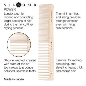 Cricket Silkomb Pro 30 Power Hair Comb Professional Stylist Combs for Cutting, Color, Detangling, Styling, All Hair Types