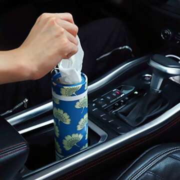 Car Tissue Holder Pack for Cup Holders - Travel Essential