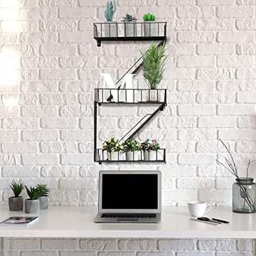 Beyond Basic Fire Escape Shelf - Versatile New York Inspired Modern Floating Hanging Wall Shelves Make a Great Action Figure or Planter Prepare to Receive Compliments for This Shelf