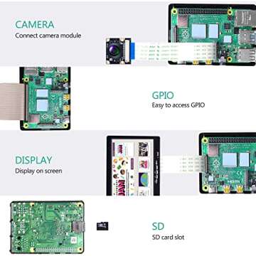 Miuzei Raspberry Pi 4 Aluminium Case with Cooling