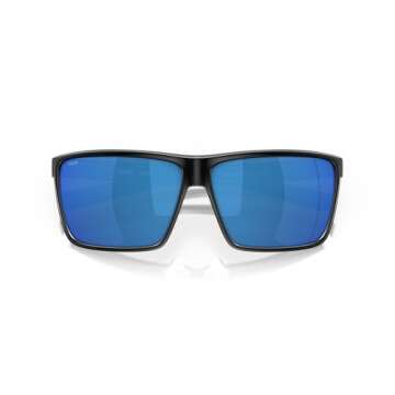 Costa Del Mar Sunglasses - Matte Black Frame, Blue Lens