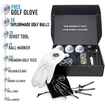 Signature Golf Box - Premium Golf Gift for Men. Golfing Accessories for Golf Lovers. The Ultimate Christmas Golf Gift Including Golf Balls, Golf Towel & More.