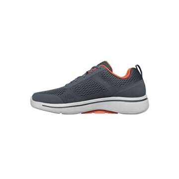 Skechers Men's Gowalk Arch Fit-Athletic Workout Walking Shoe with Air Cooled Foam Sneaker, Charcoal/Orange, 11.5 X-Wide