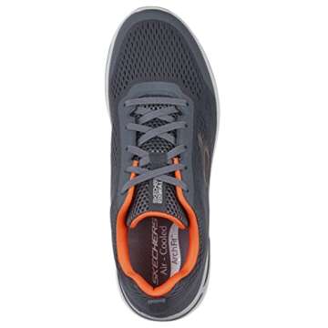 Skechers Men's Gowalk Arch Fit-Athletic Workout Walking Shoe with Air Cooled Foam Sneaker, Charcoal/Orange, 11.5 X-Wide