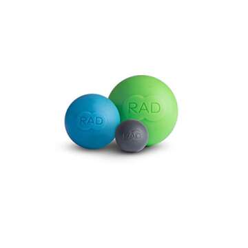 RAD Rounds I Set of 3 Massage Balls for Jaw, Hands and Plantar Fasciitis Myofascial Release, Mobility and Recovery,3 Count (Pack of 1)