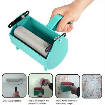 Decoration Painting Tool, Single Color DIY Home Wall Decoration Painting Machine for 5 Inch Roller Brush Great Tool for Home Wall Decoration, 6.3 * 3.5 * 4.1inch