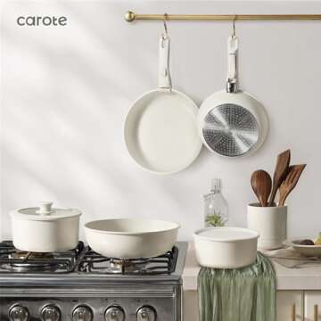 Non Stick 11pcs Cookware Set - CAROTE Kitchen Essentials